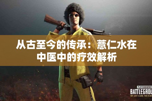 从古至今的传承：薏仁水在中医中的疗效解析