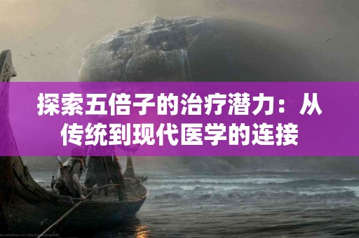 探索五倍子的治疗潜力：从传统到现代医学的连接