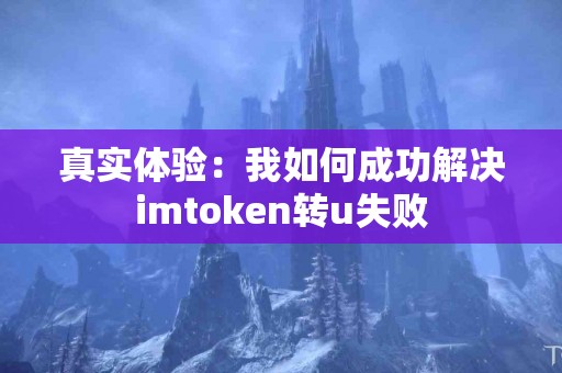 真实体验：我如何成功解决imtoken转u失败
