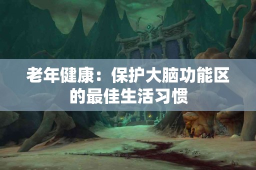 老年健康：保护大脑功能区的最佳生活习惯