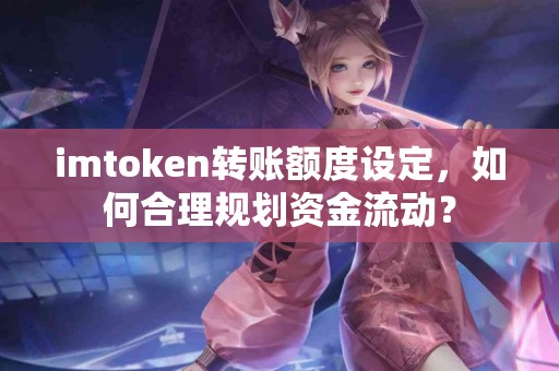 imtoken转账额度设定，如何合理规划资金流动？