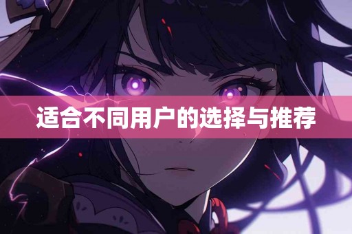 适合不同用户的选择与推荐