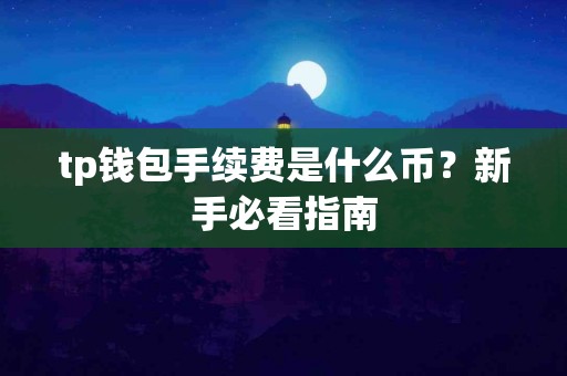 tp钱包手续费是什么币？新手必看指南