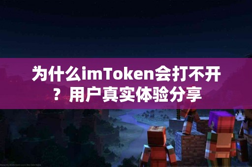 为什么imToken会打不开？用户真实体验分享