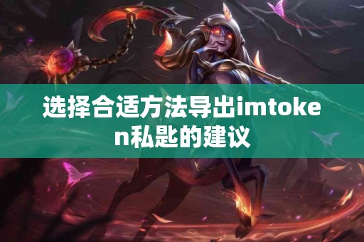 选择合适方法导出imtoken私匙的建议