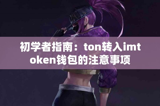 初学者指南：ton转入imtoken钱包的注意事项