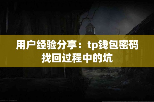 用户经验分享：tp钱包密码找回过程中的坑