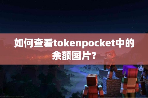 如何查看tokenpocket中的余额图片？