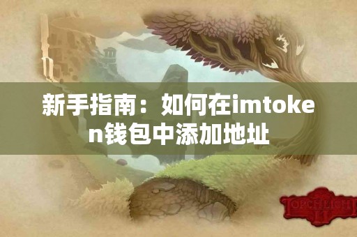 新手指南：如何在imtoken钱包中添加地址
