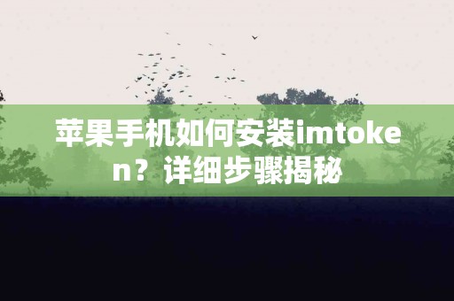 苹果手机如何安装imtoken？详细步骤揭秘