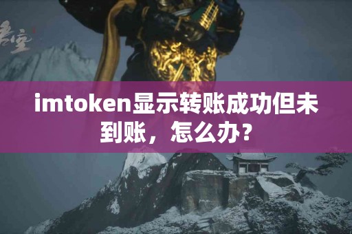 imtoken显示转账成功但未到账，怎么办？