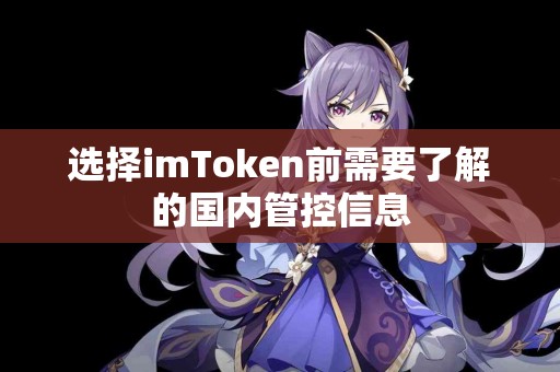 选择imToken前需要了解的国内管控信息