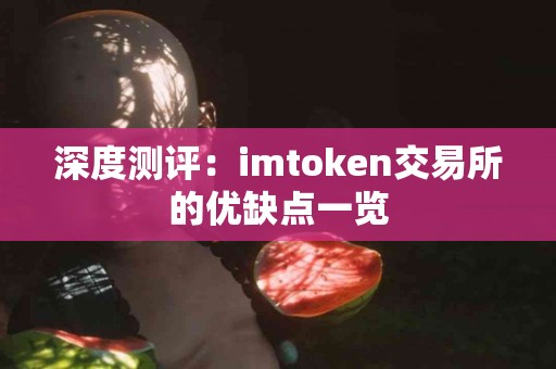 深度测评：imtoken交易所的优缺点一览