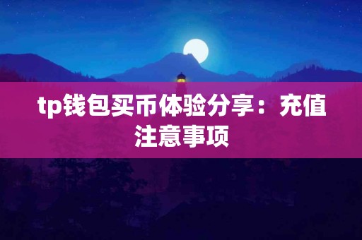 tp钱包买币体验分享：充值注意事项