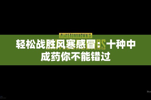 轻松战胜风寒感冒：十种中成药你不能错过